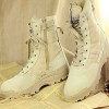 Shoes 2016 Hot Sale Outdoor/Work Leather/Synthetic Hard-wearing Combat Boots Black / Beige