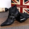 Shoes Limited Edition Pure Handmade Outdoor / PartyEvening Leather Fashion Boots Black