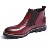 Shoes Leather OfficeCareer / Casual Boots OfficeCareer / Casual Low Heel Split Joint Black / Brown / Burgundy